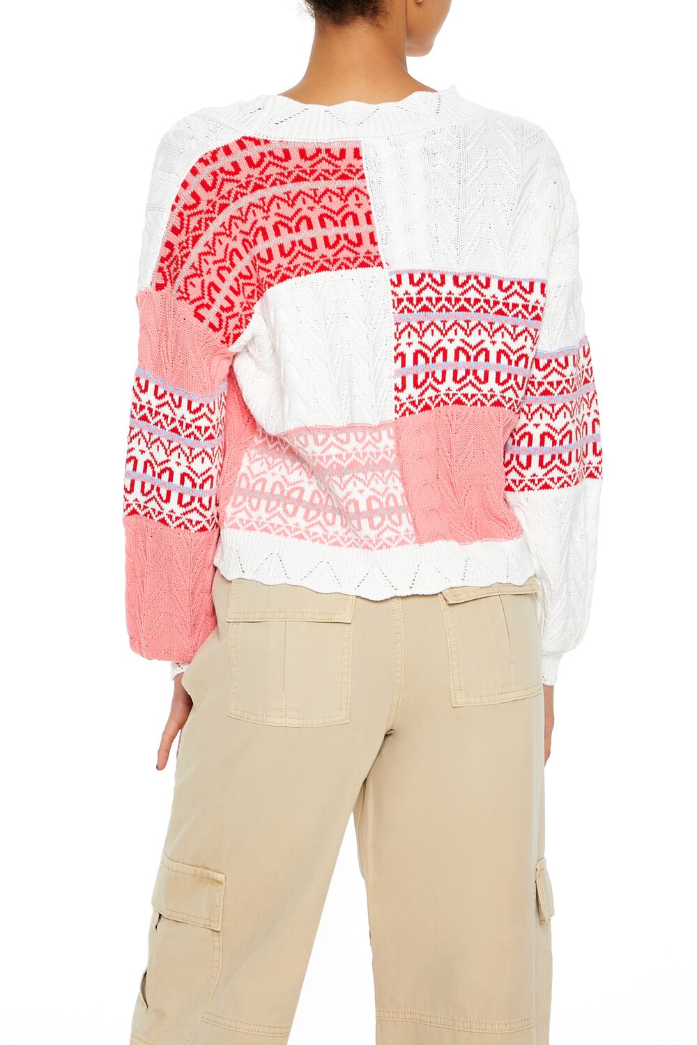 Forever 21 Fair Isle Colorblock Cardigan