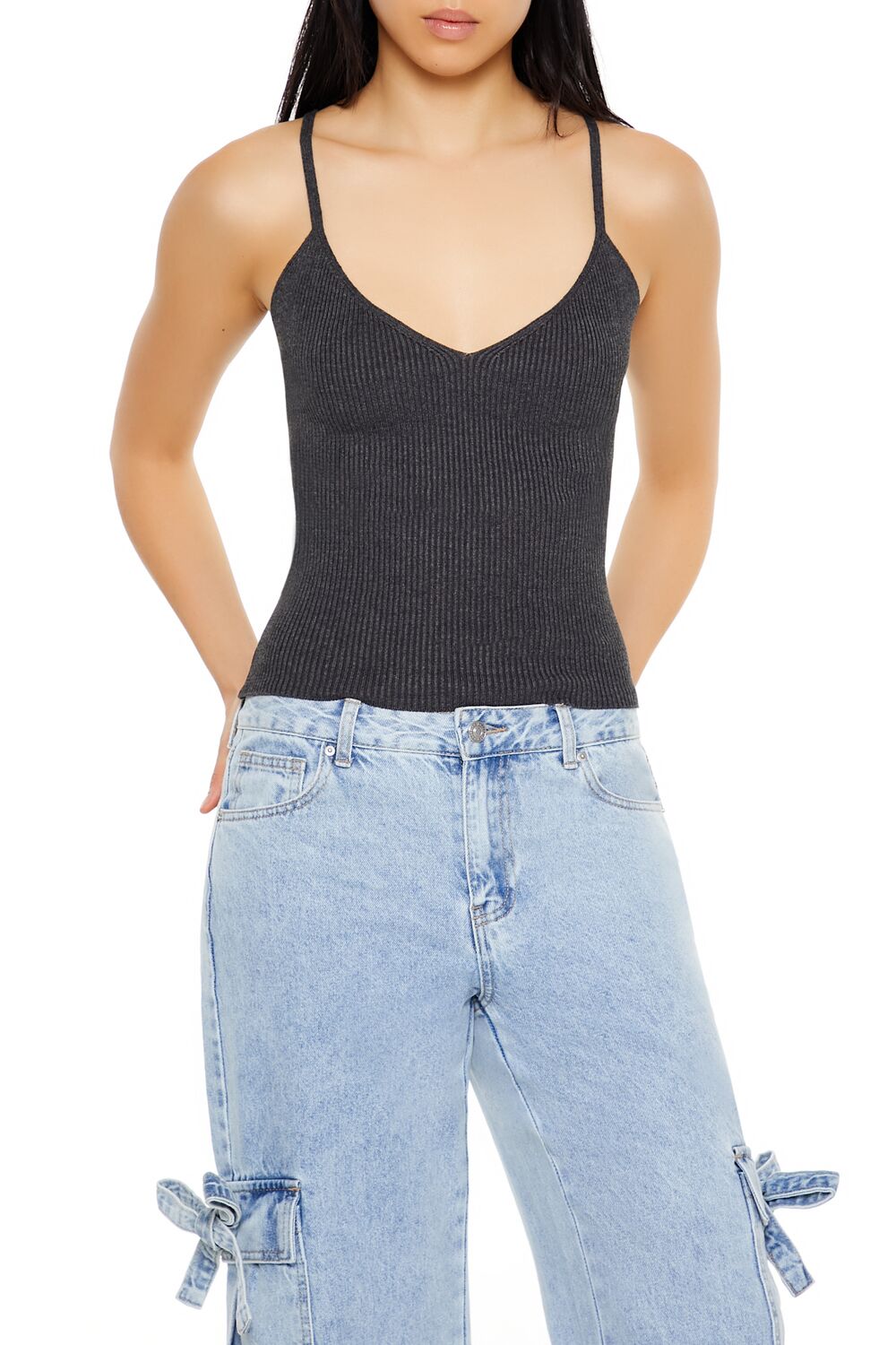 Forever 21 Ribbed Knit V-Neck Cami