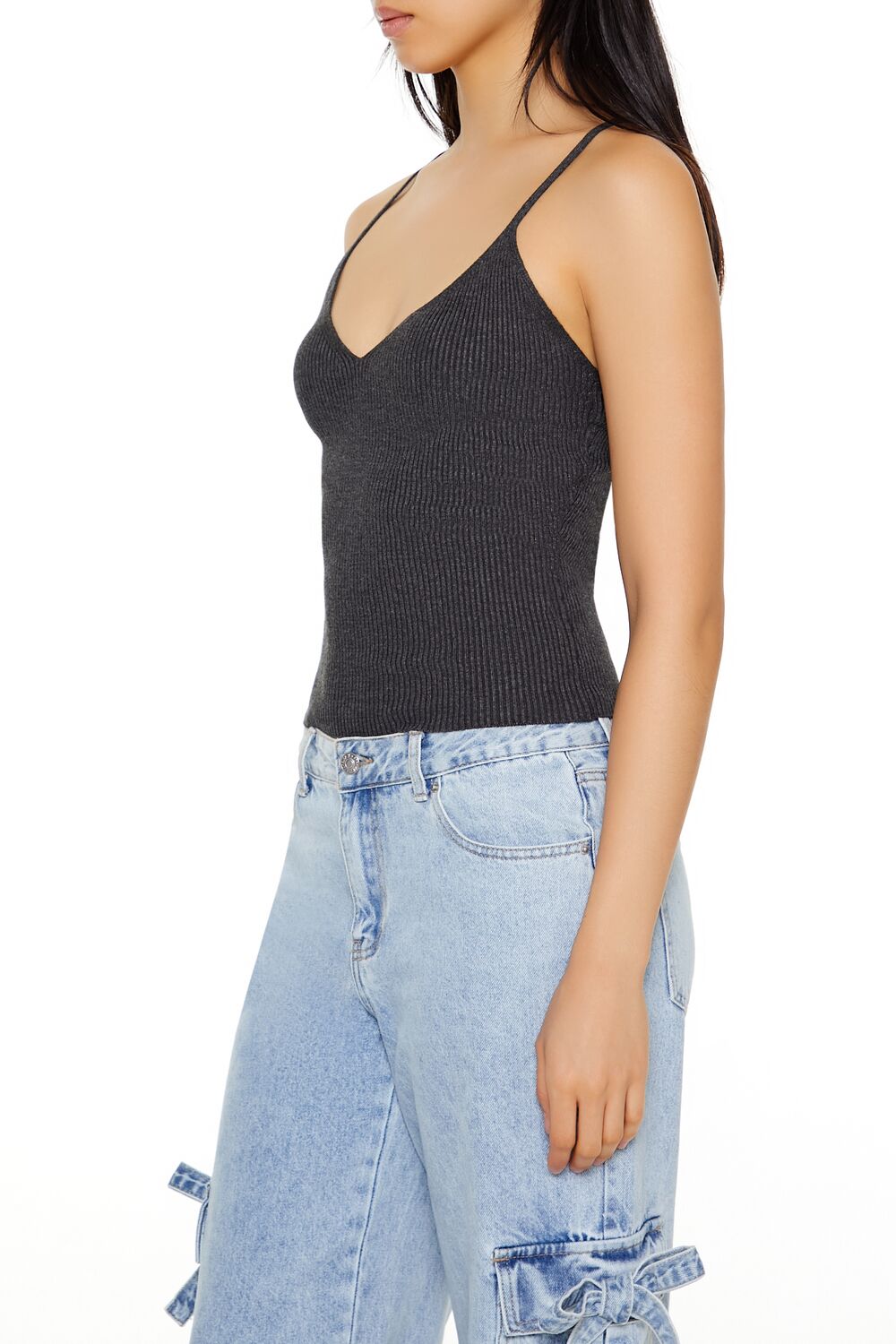 Forever 21 Ribbed Knit V-Neck Cami