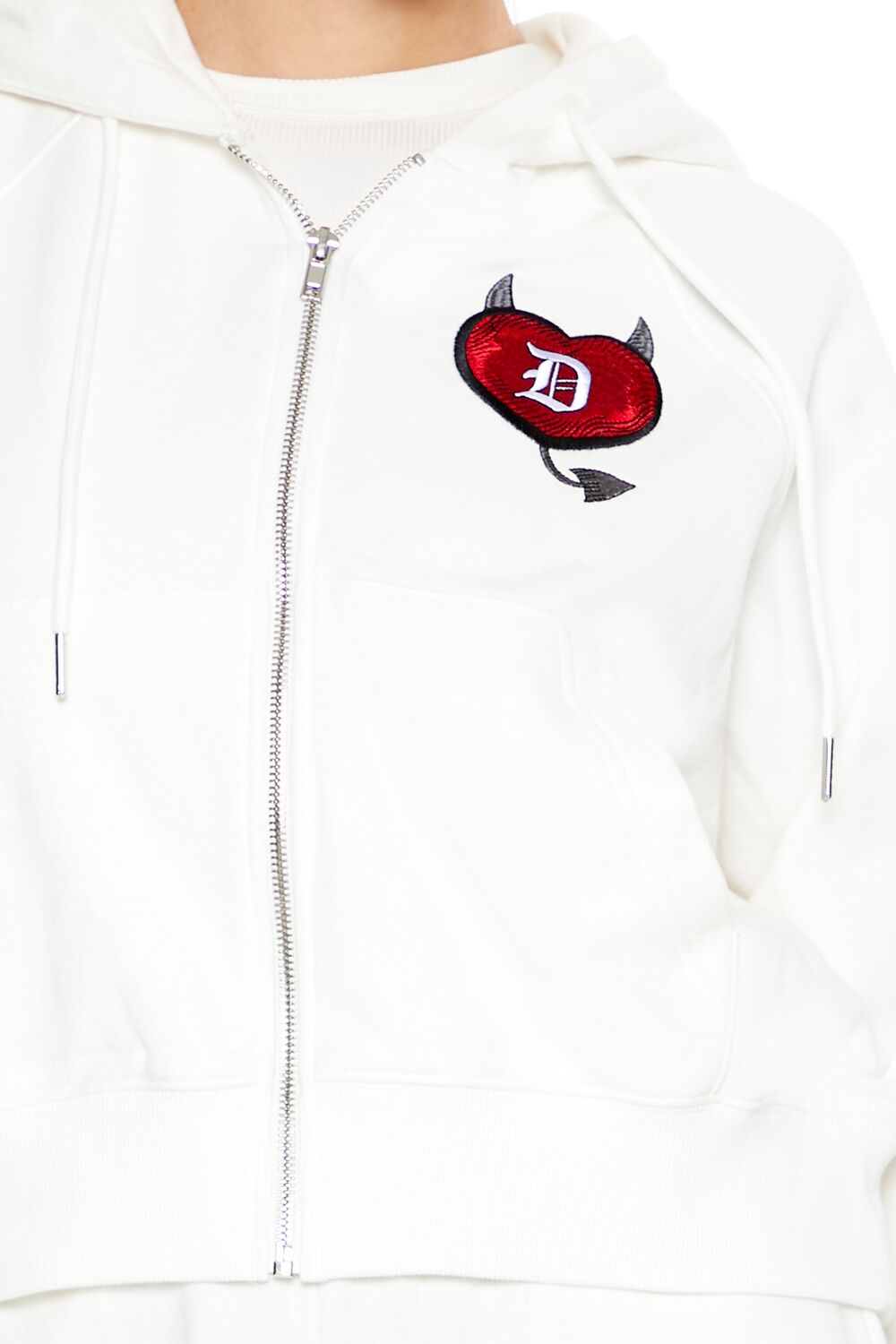 Forever 21 Devil Heart Zip-Up Hoodie