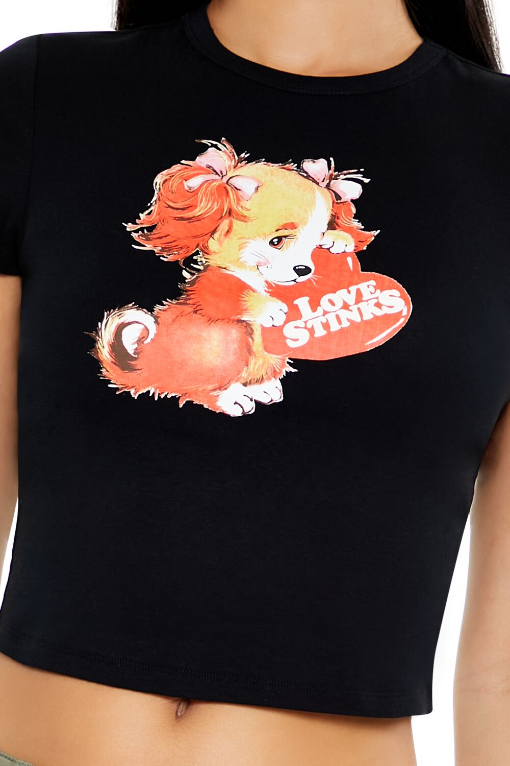 Forever 21 Puppy Graphic Baby Tee