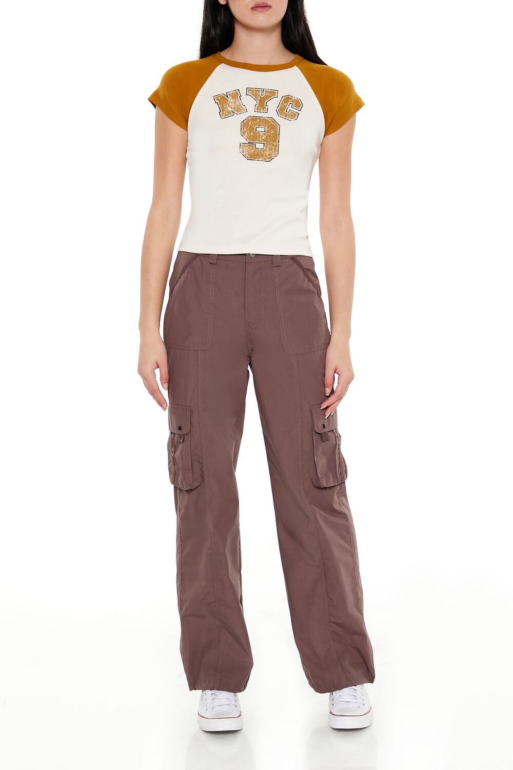 Forever 21 NYC Raglan Baby Tee