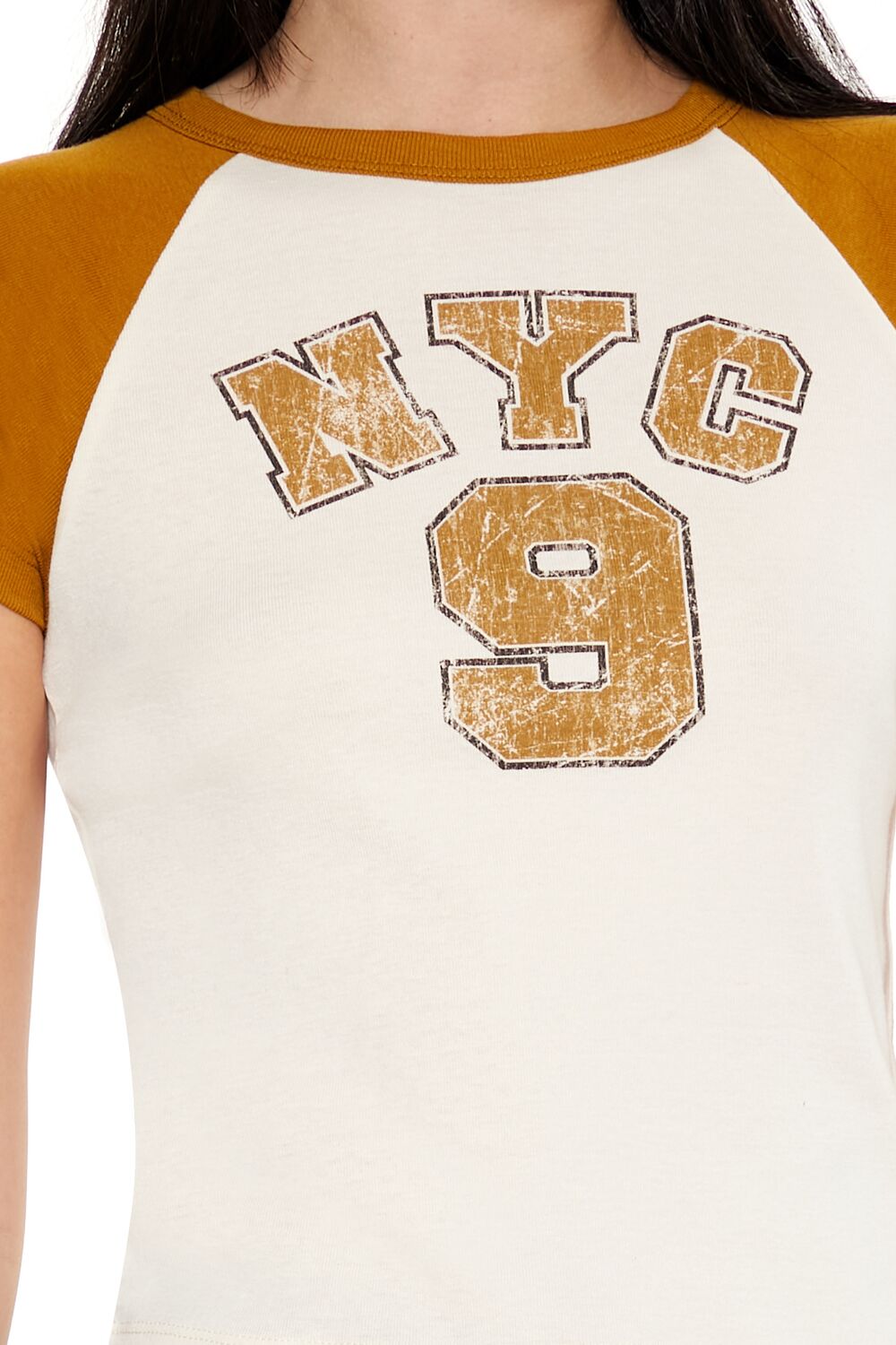 Forever 21 NYC Raglan Baby Tee