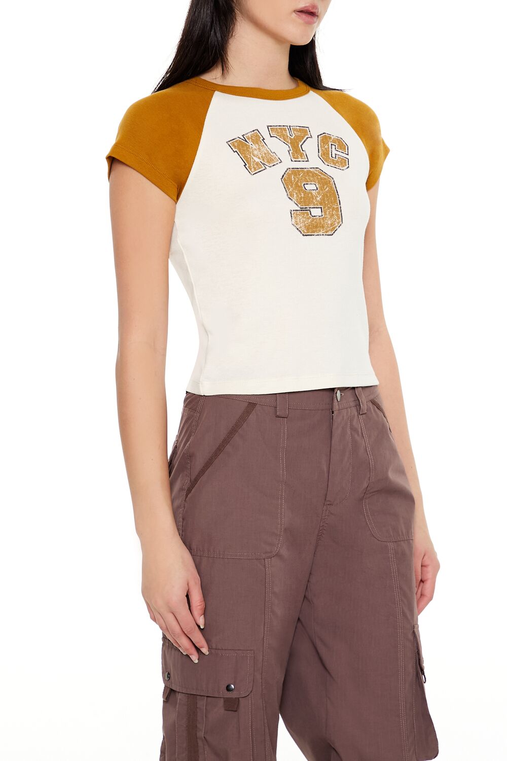 Forever 21 NYC Raglan Baby Tee