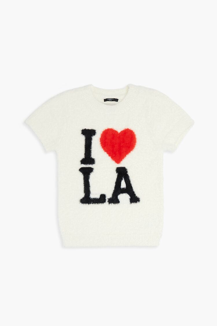 Forever 21 I Love LA Fuzzy Knit Tee