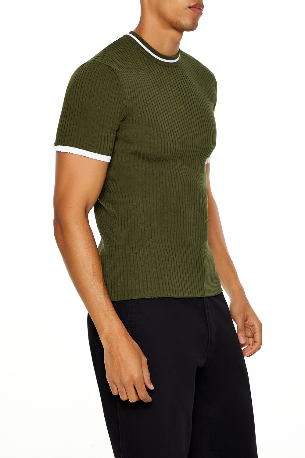 Forever 21 Ribbed Ringer Knit Tee