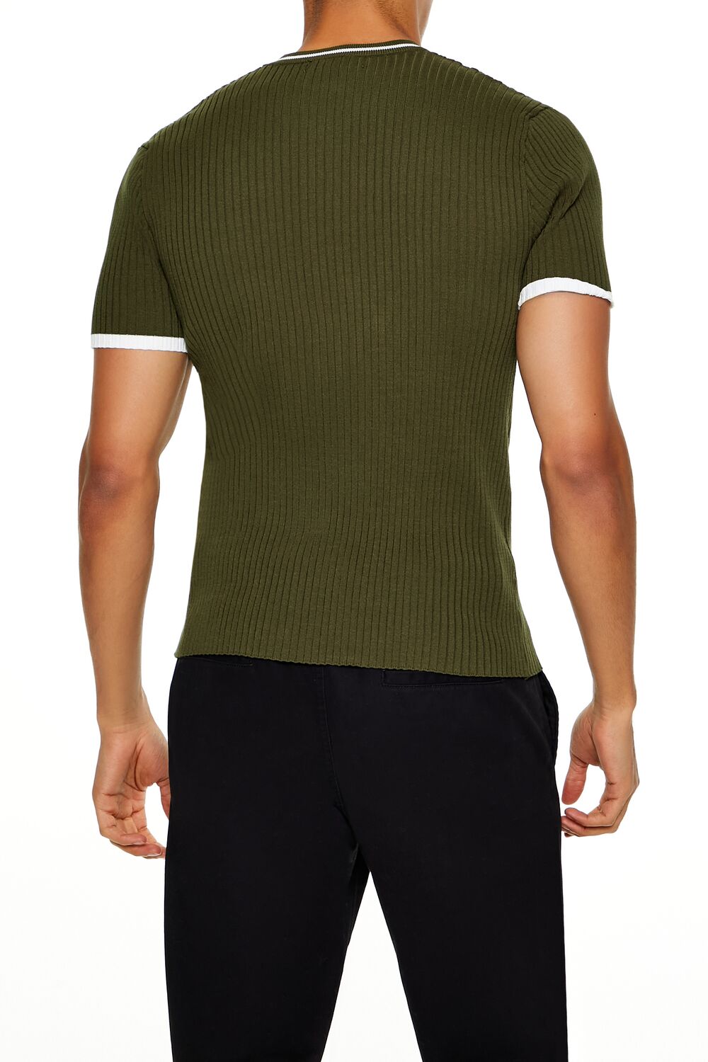 Forever 21 Ribbed Ringer Knit Tee