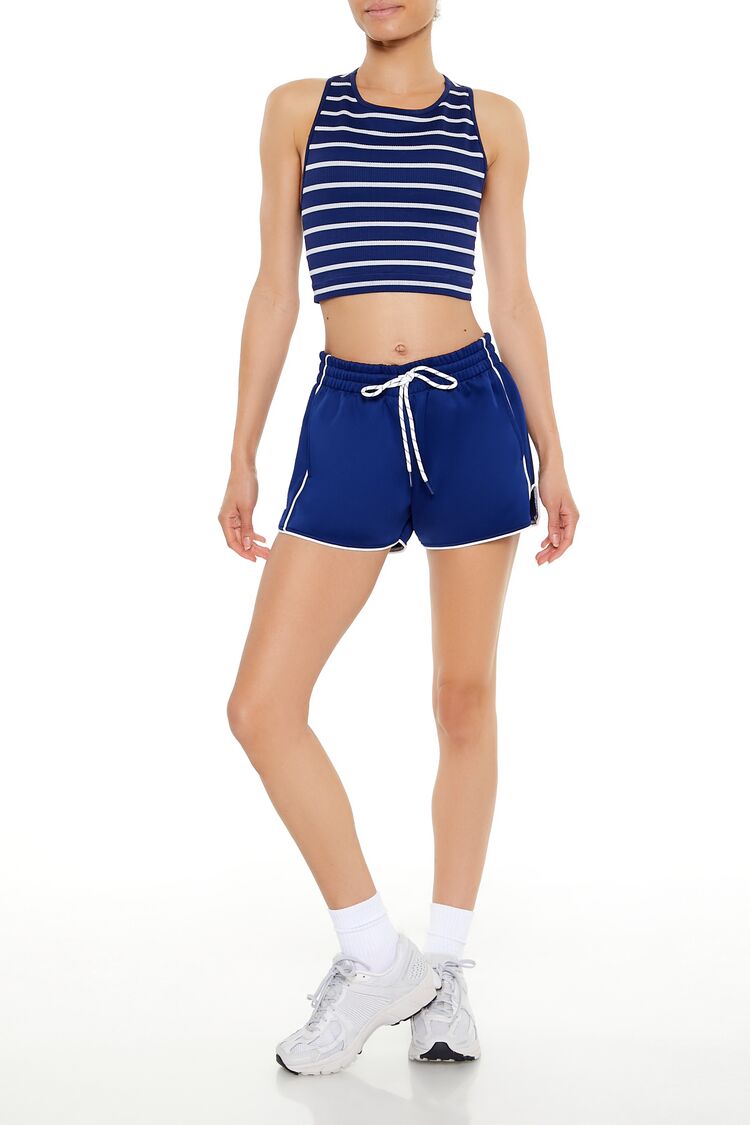 Forever 21 Striped Active Crop Tank
