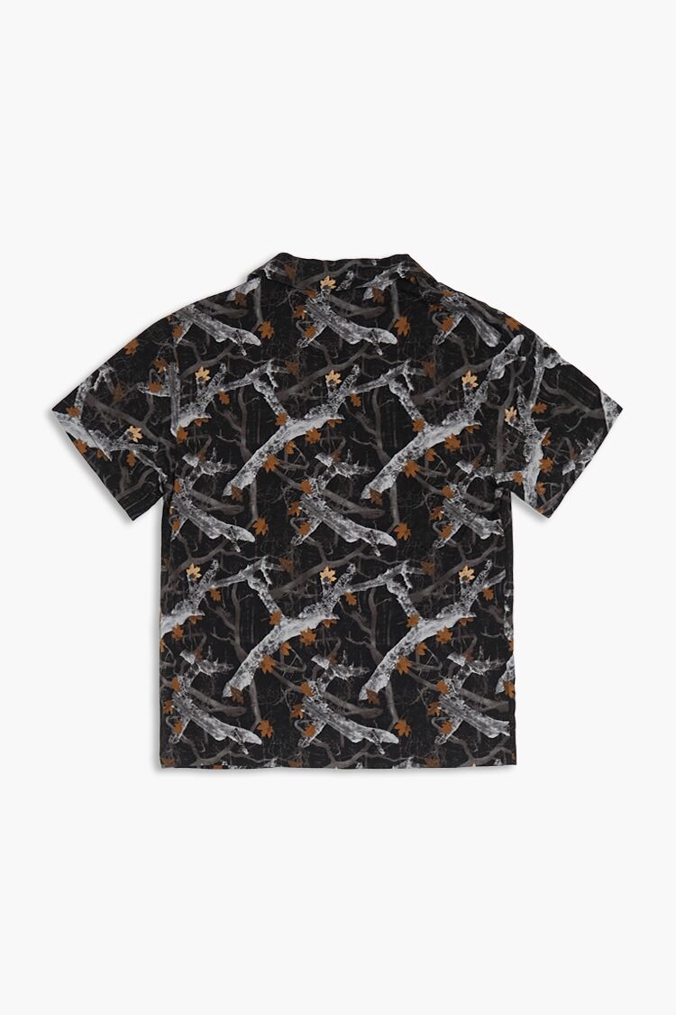 Forever 21 Abstract Print Camp Collar Shirt