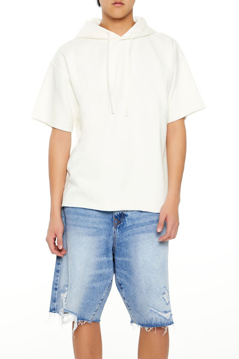 Forever 21 Short-Sleeve Drawstring Hoodie