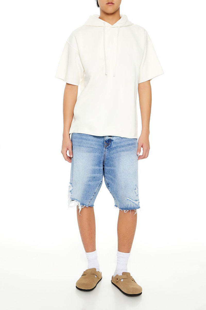 Forever 21 Short-Sleeve Drawstring Hoodie