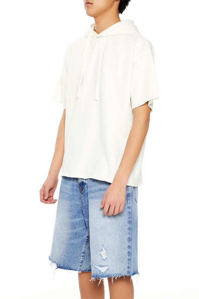 Forever 21 Short-Sleeve Drawstring Hoodie