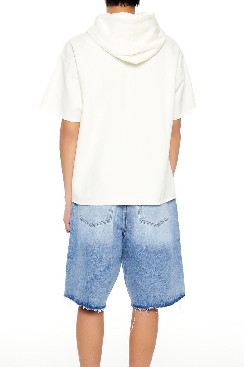 Forever 21 Short-Sleeve Drawstring Hoodie