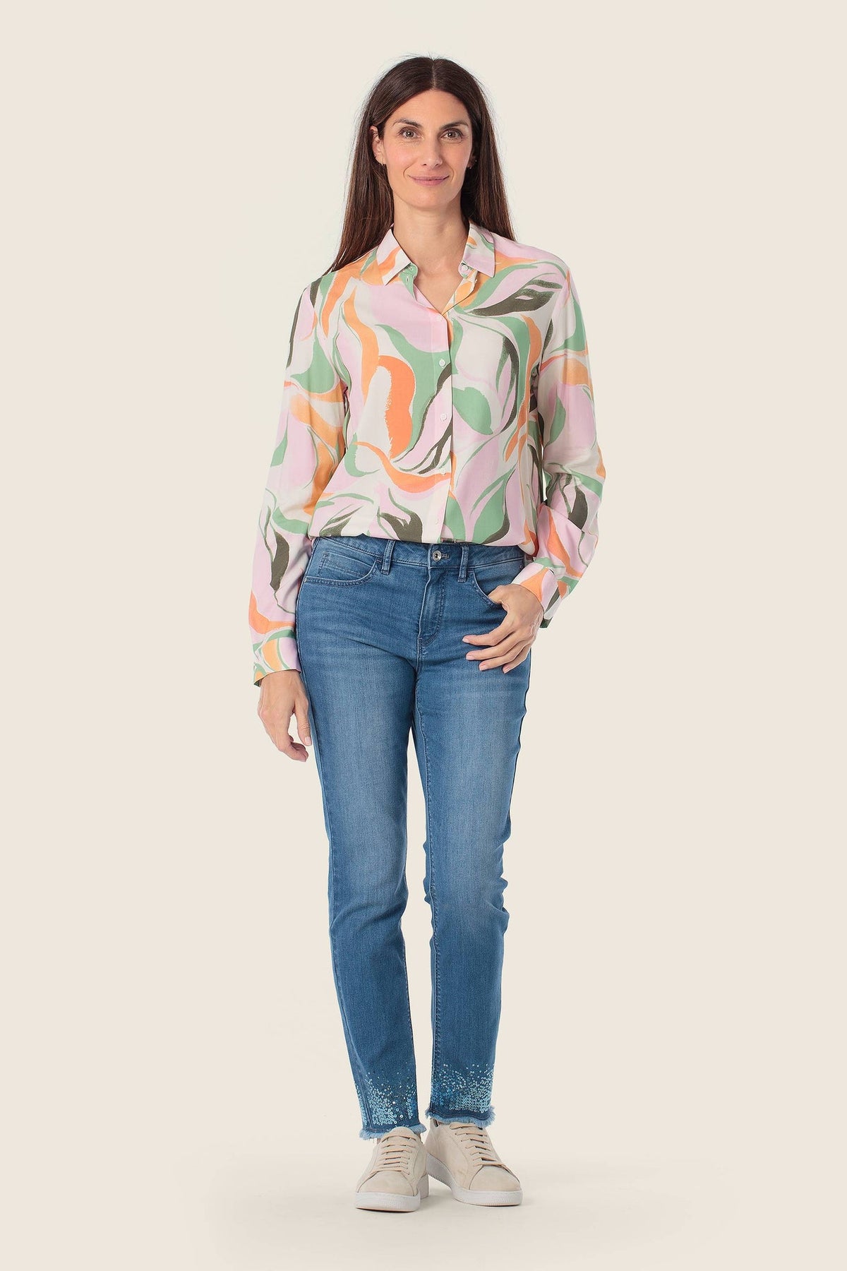 Gerry Weber Patterned blouse in spring colors