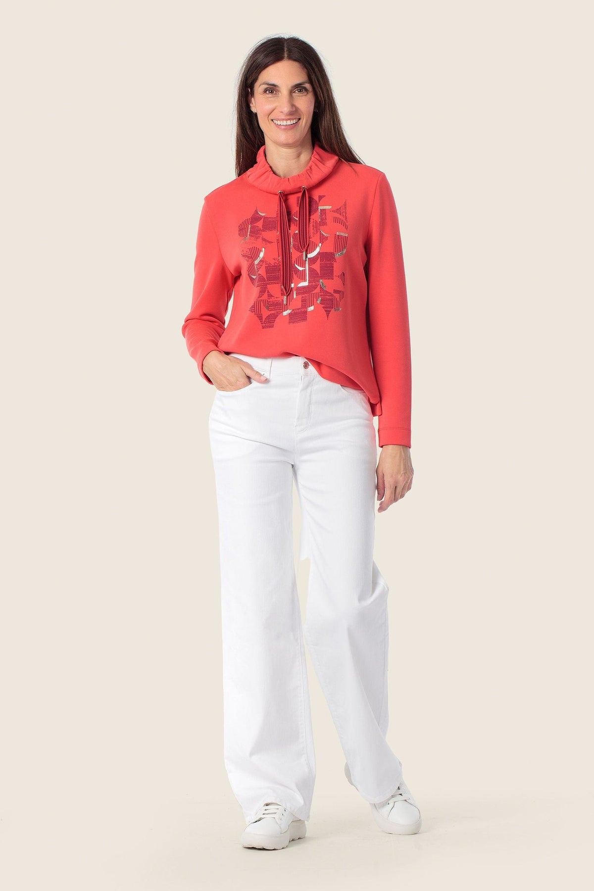 Gerry Weber Hoodie graphic print with hood