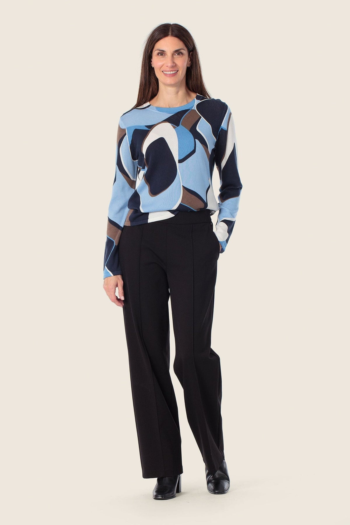 Gerry Weber Cotton sweater abstract print