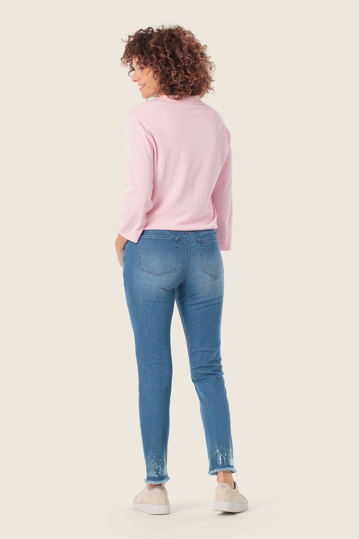 Gerry Weber Sweatshirt with V-neck and polo collar