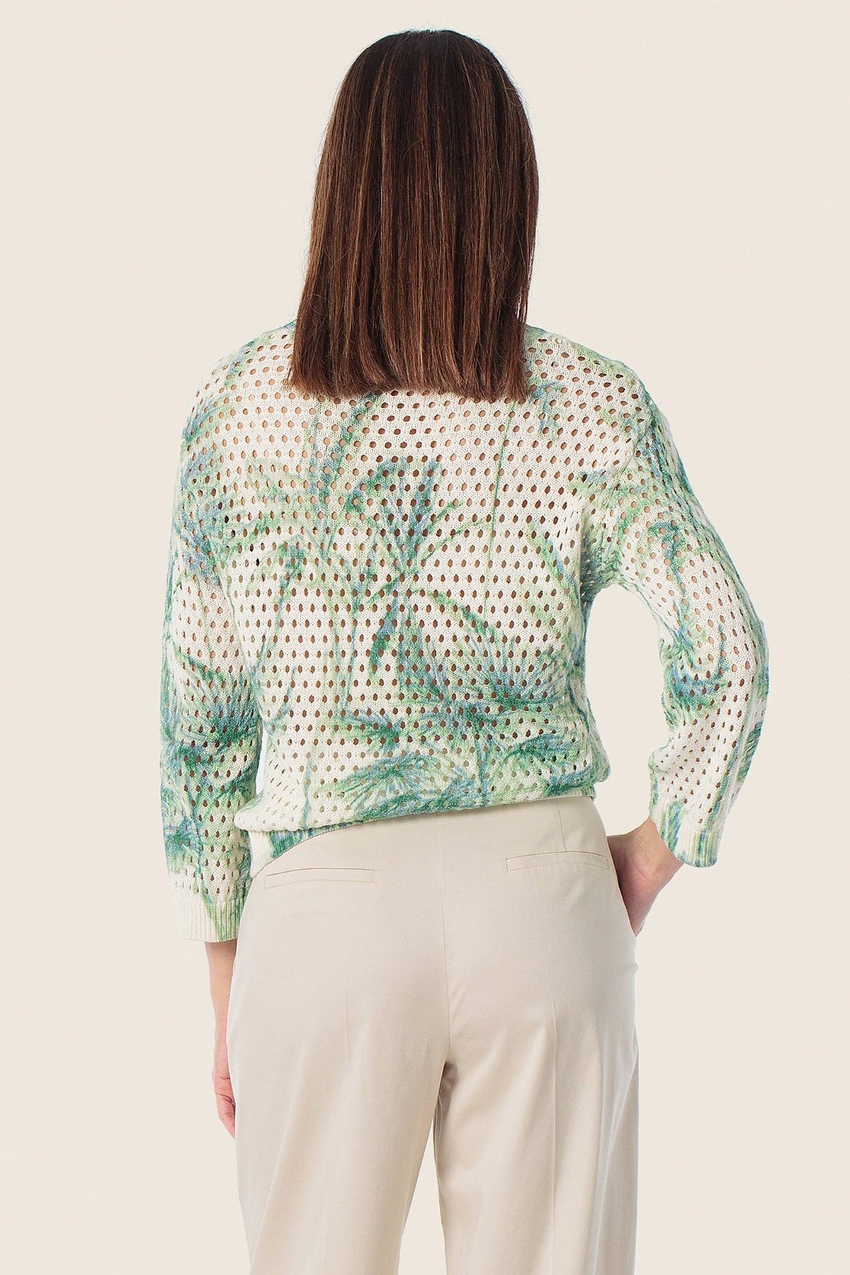 Gerry Weber Knitted sweater with tropical pattern