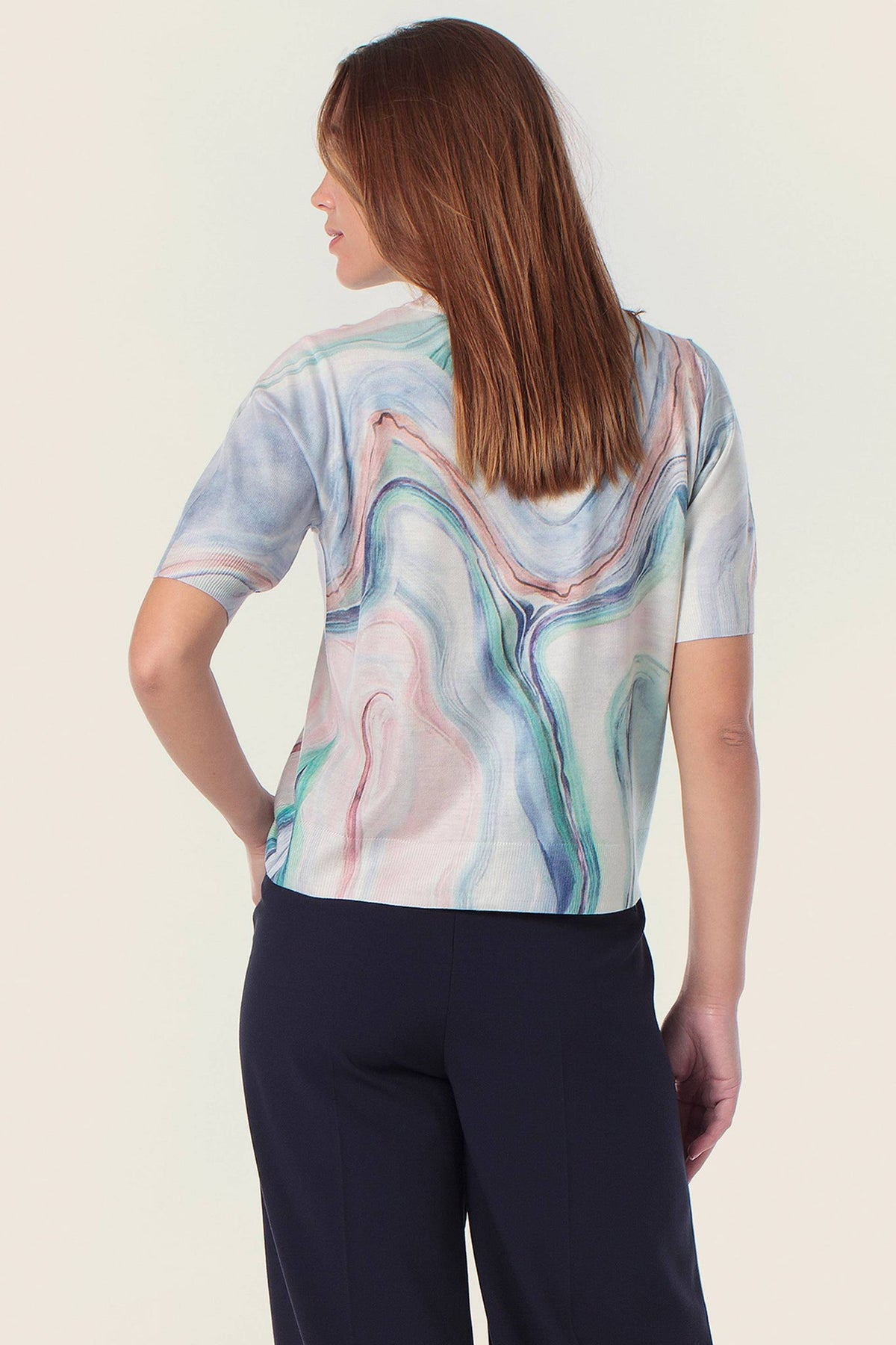 Gerry Weber Short-sleeved sweater in pastel colors