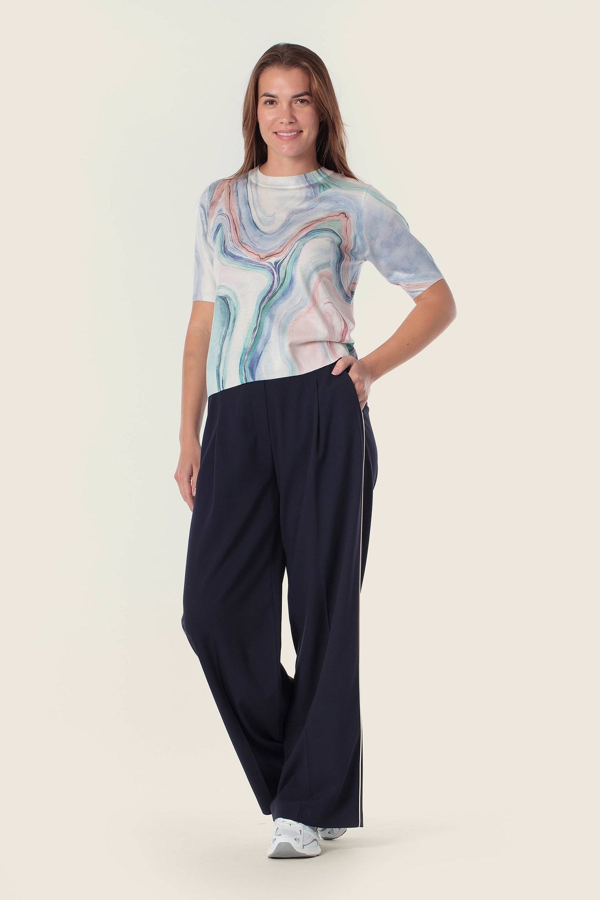 Gerry Weber Short-sleeved sweater in pastel colors