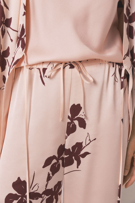 Women Secret 3-piece pink satin floral set