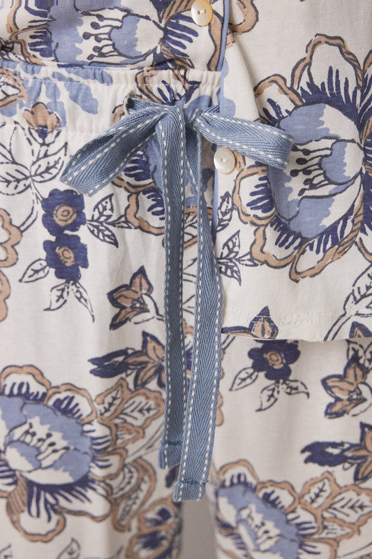 Women Secret Capri Classic Pyjamas Cotton Flowers