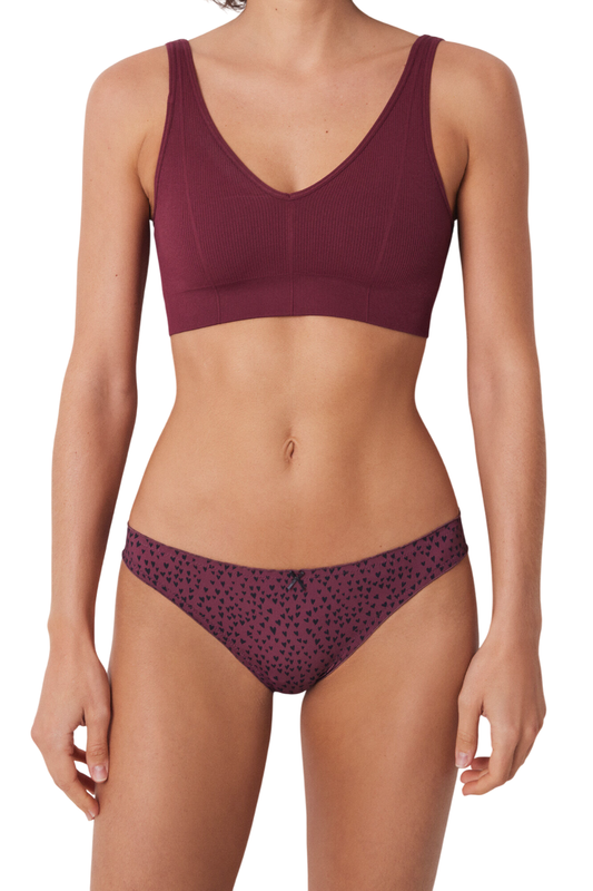 Women Secret Brazilian Microfiber Panty With Carmine Ruching