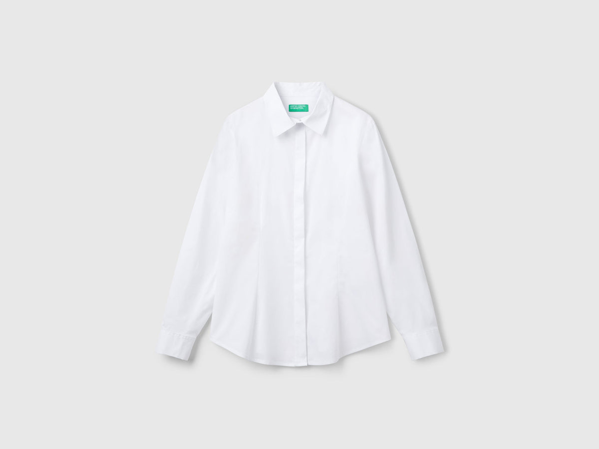 Benetton Shirt in stretch cotton blend