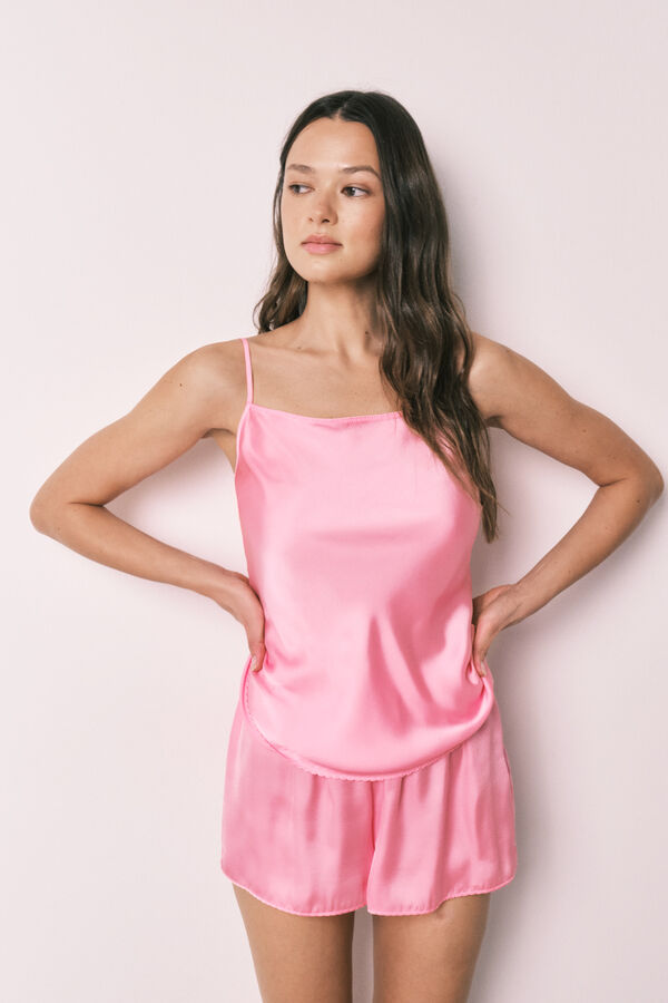 Women Secret Pink satin short pajamas