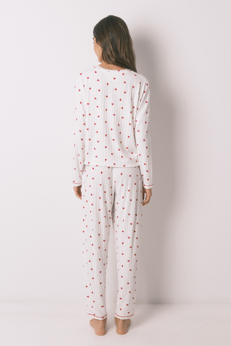 Women Secret Mickey Cherry Print Long Pyjamas