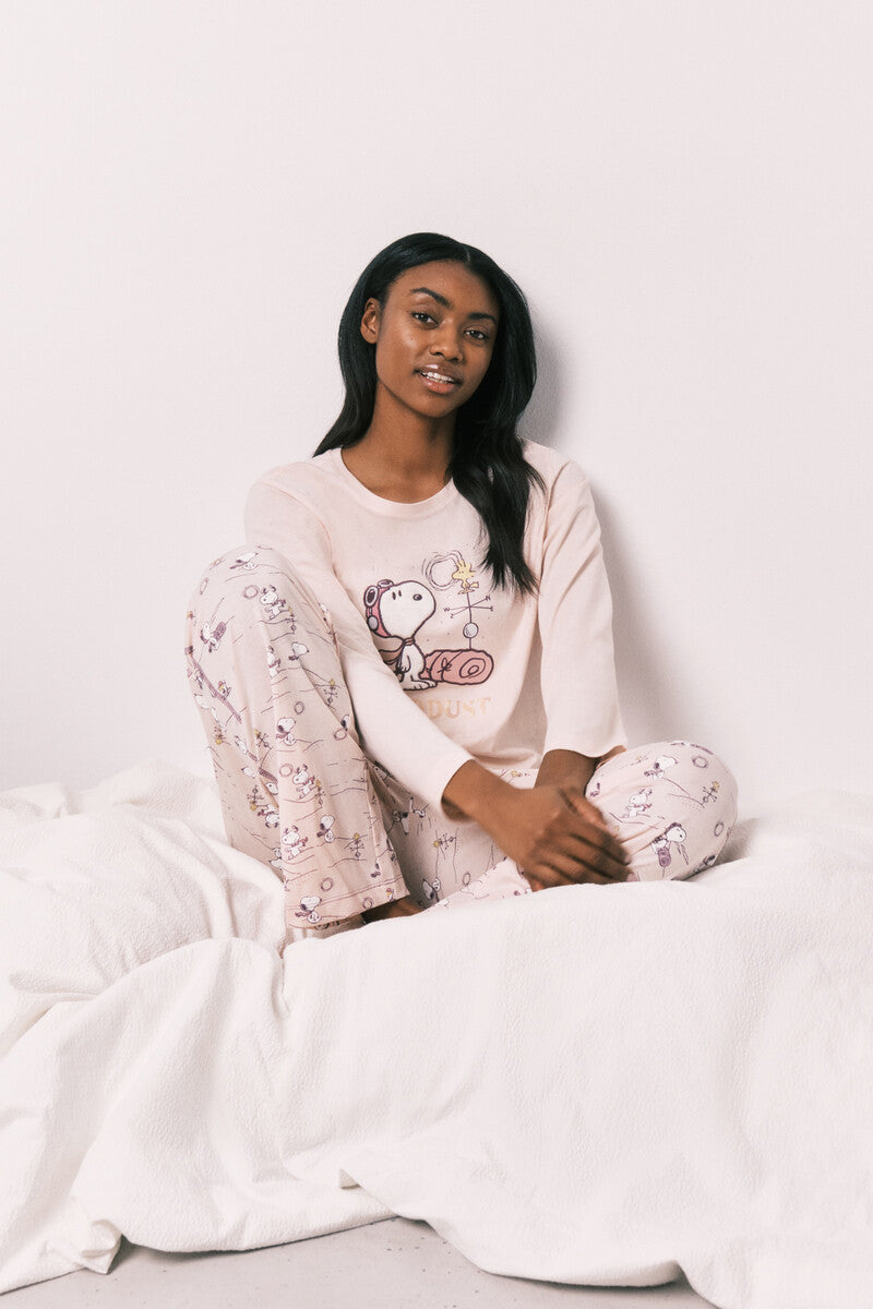 Women Secret Snoopy cotton long pajamas