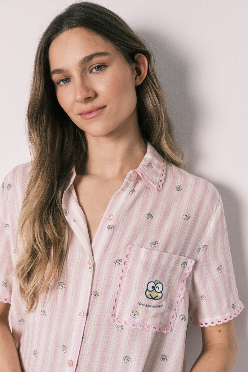 Women Secret Striped long classic pyjamas Keroppi