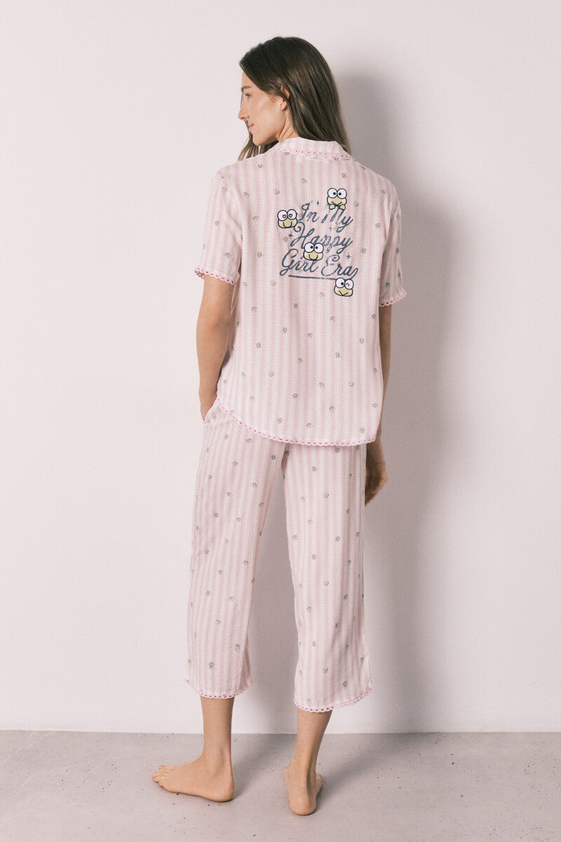 Women Secret Striped long classic pyjamas Keroppi