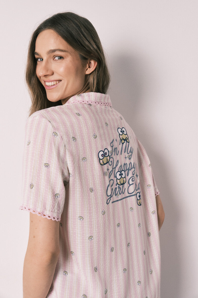 Women Secret Striped long classic pyjamas Keroppi