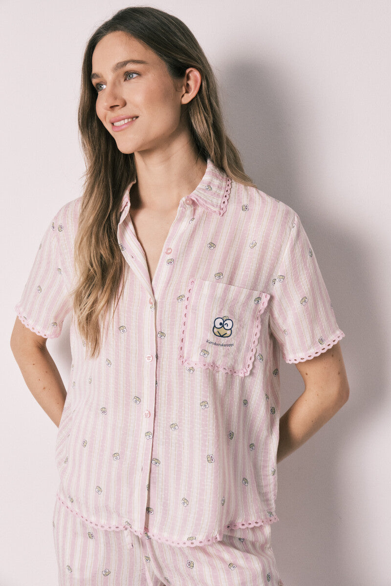 Women Secret Striped long classic pyjamas Keroppi