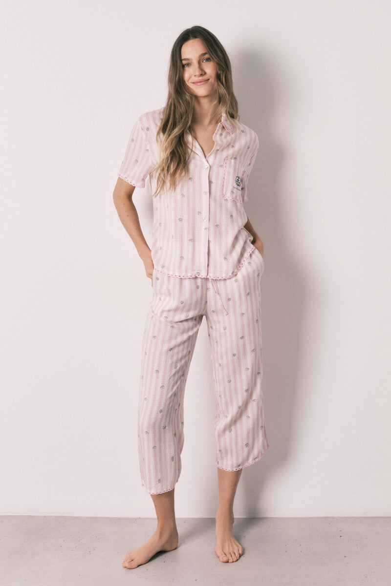 Women Secret Striped long classic pyjamas Keroppi