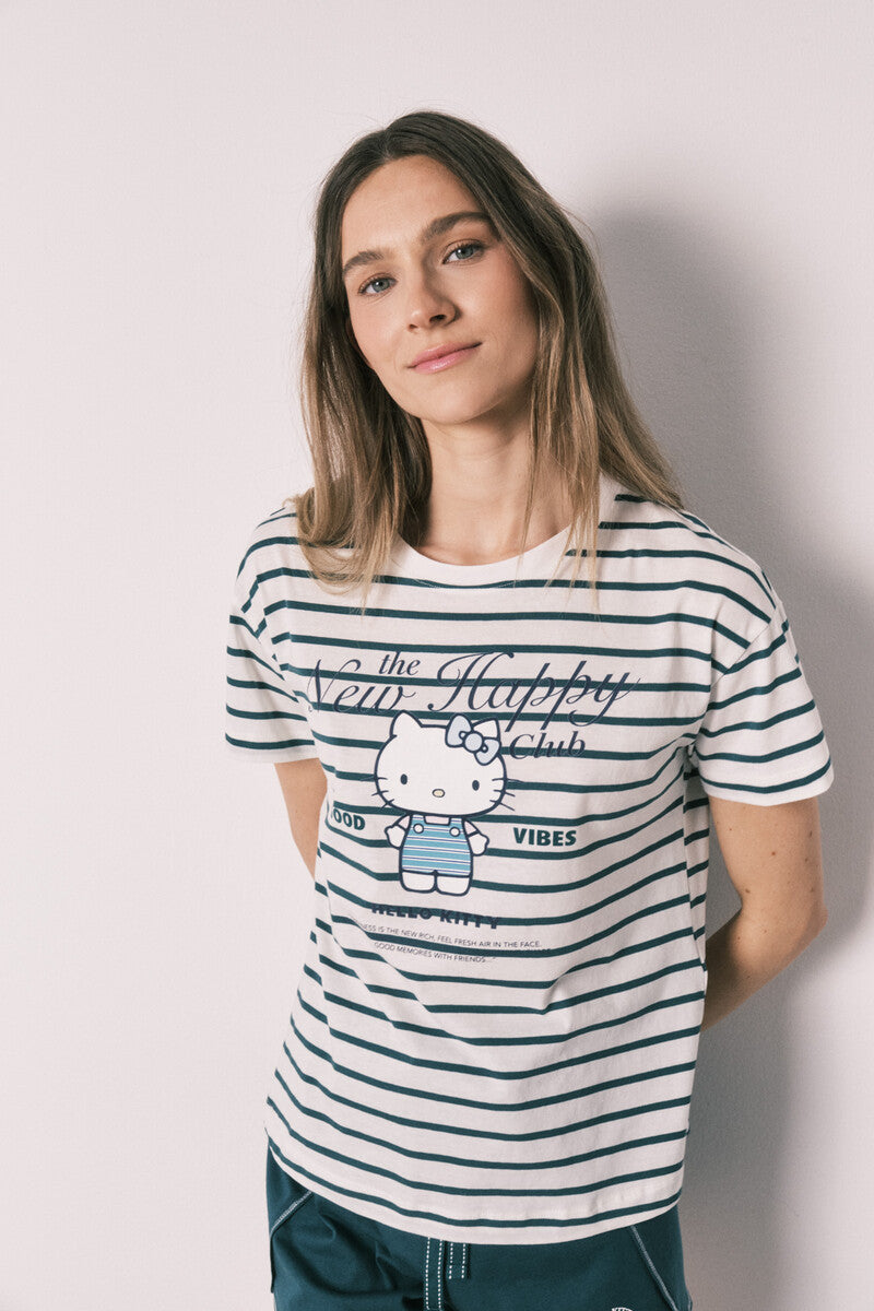 Women Secret Hello Kitty striped short pajamas