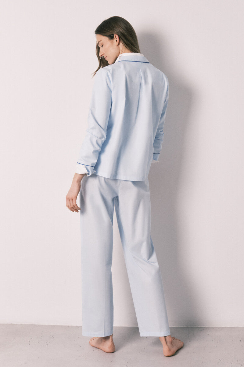 Women Secret Hello Kitty blue cotton shirt pajamas