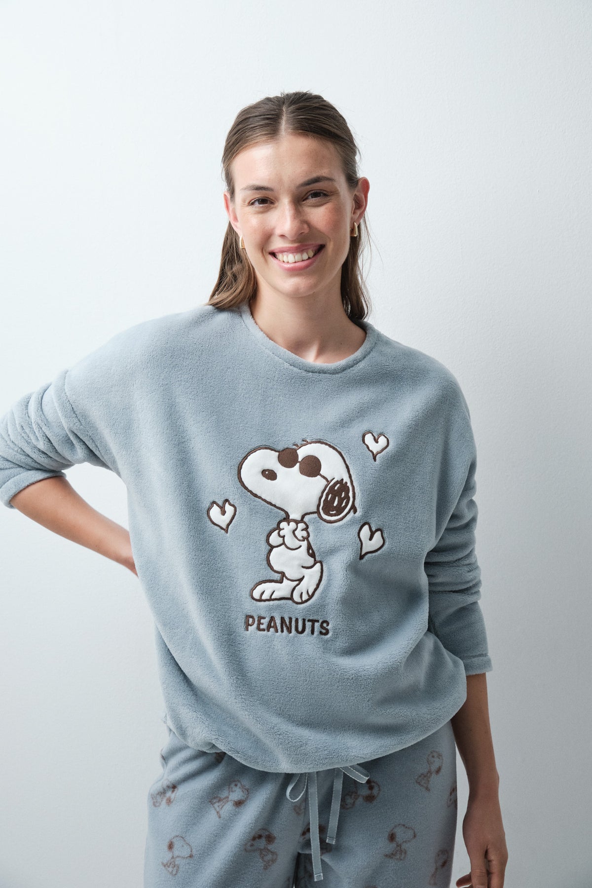 Snoopy fleece long pyjamas