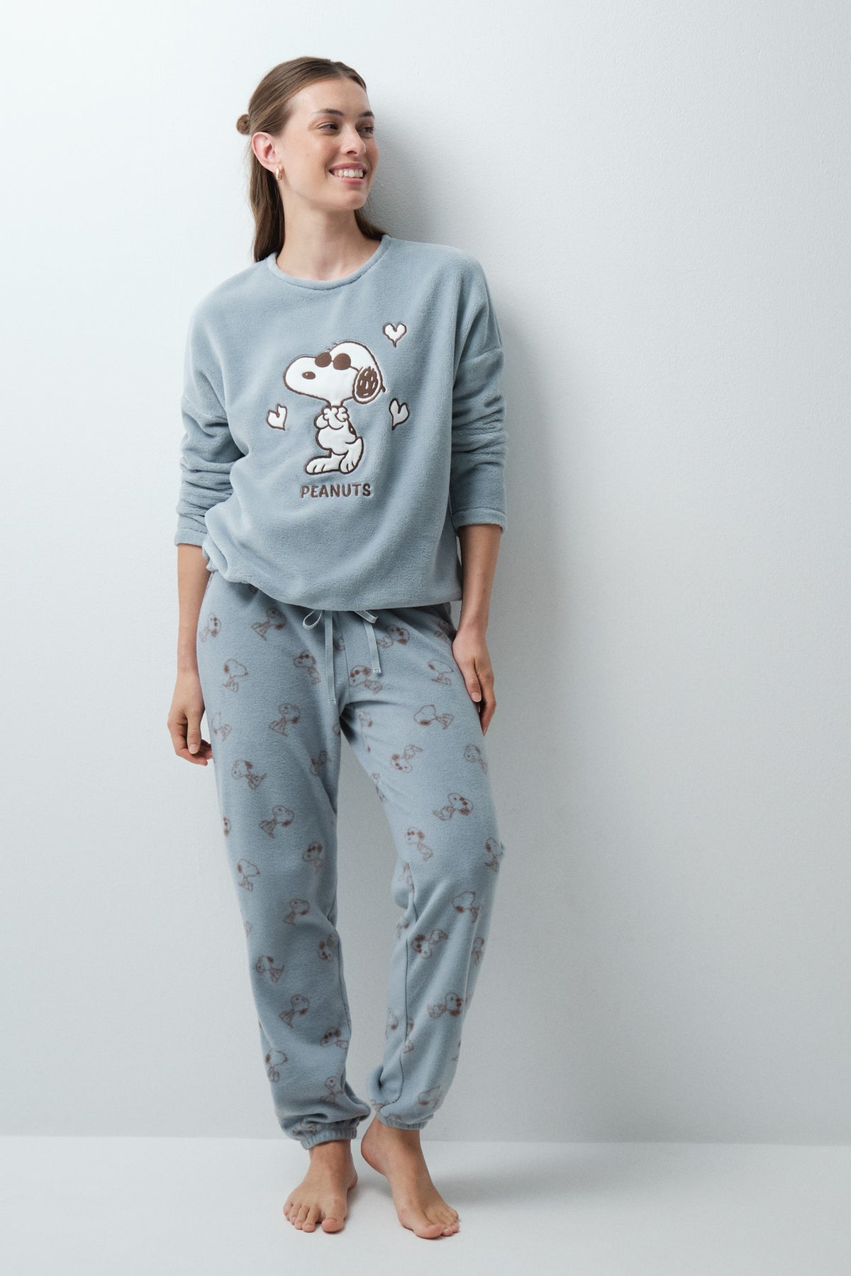 Snoopy fleece long pyjamas