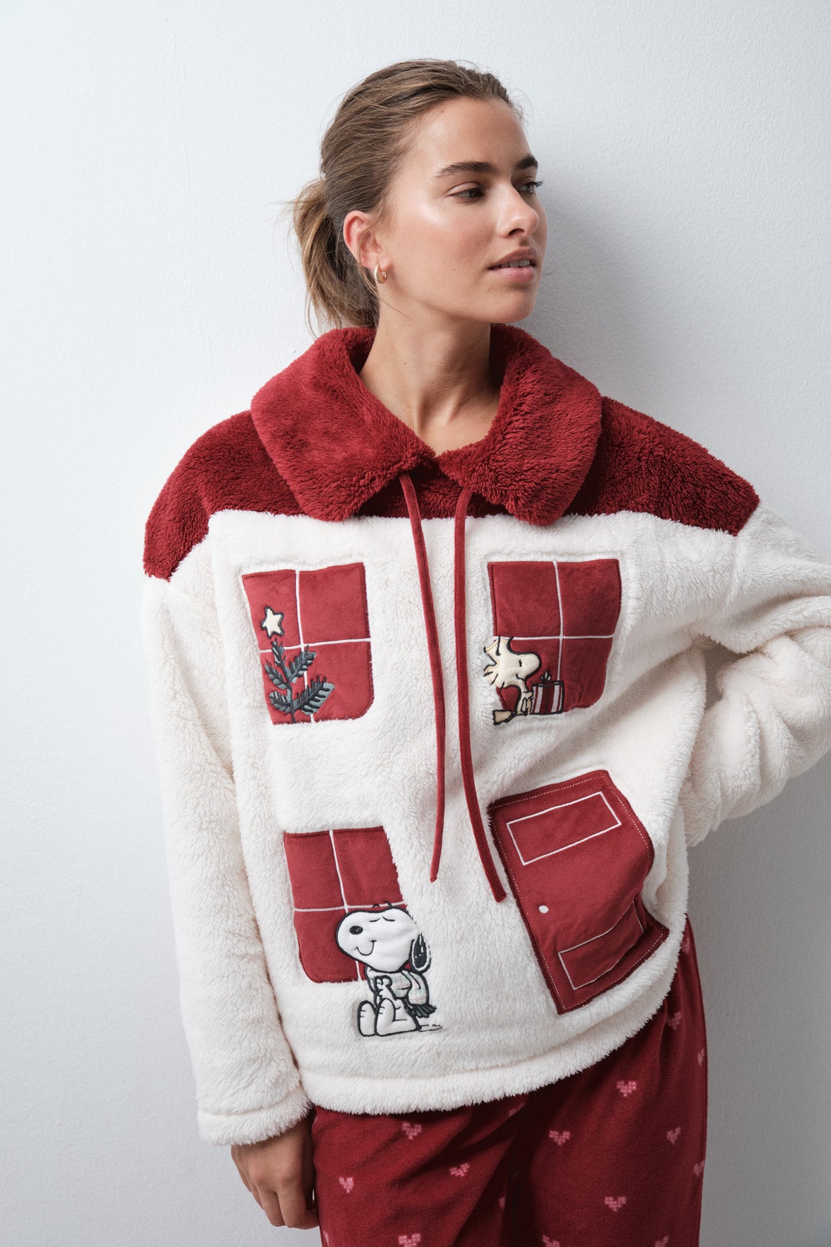 Snoopy fluffy and fleece long pyjamas