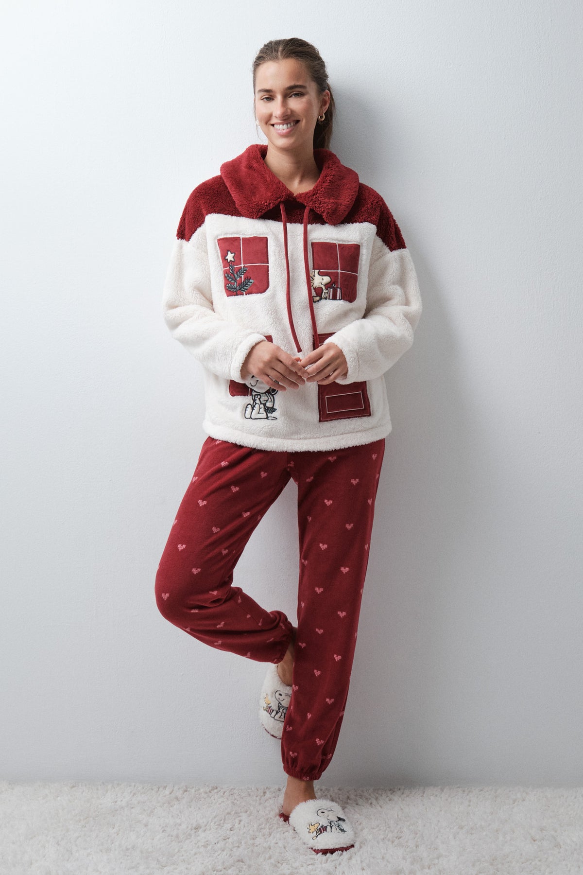 Snoopy fluffy and fleece long pyjamas