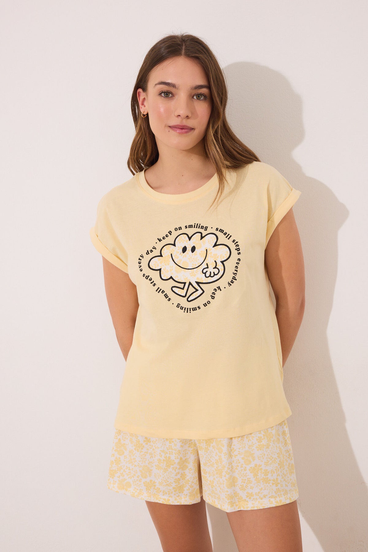 Women Secret Smiley Cotton Short Pyjamas