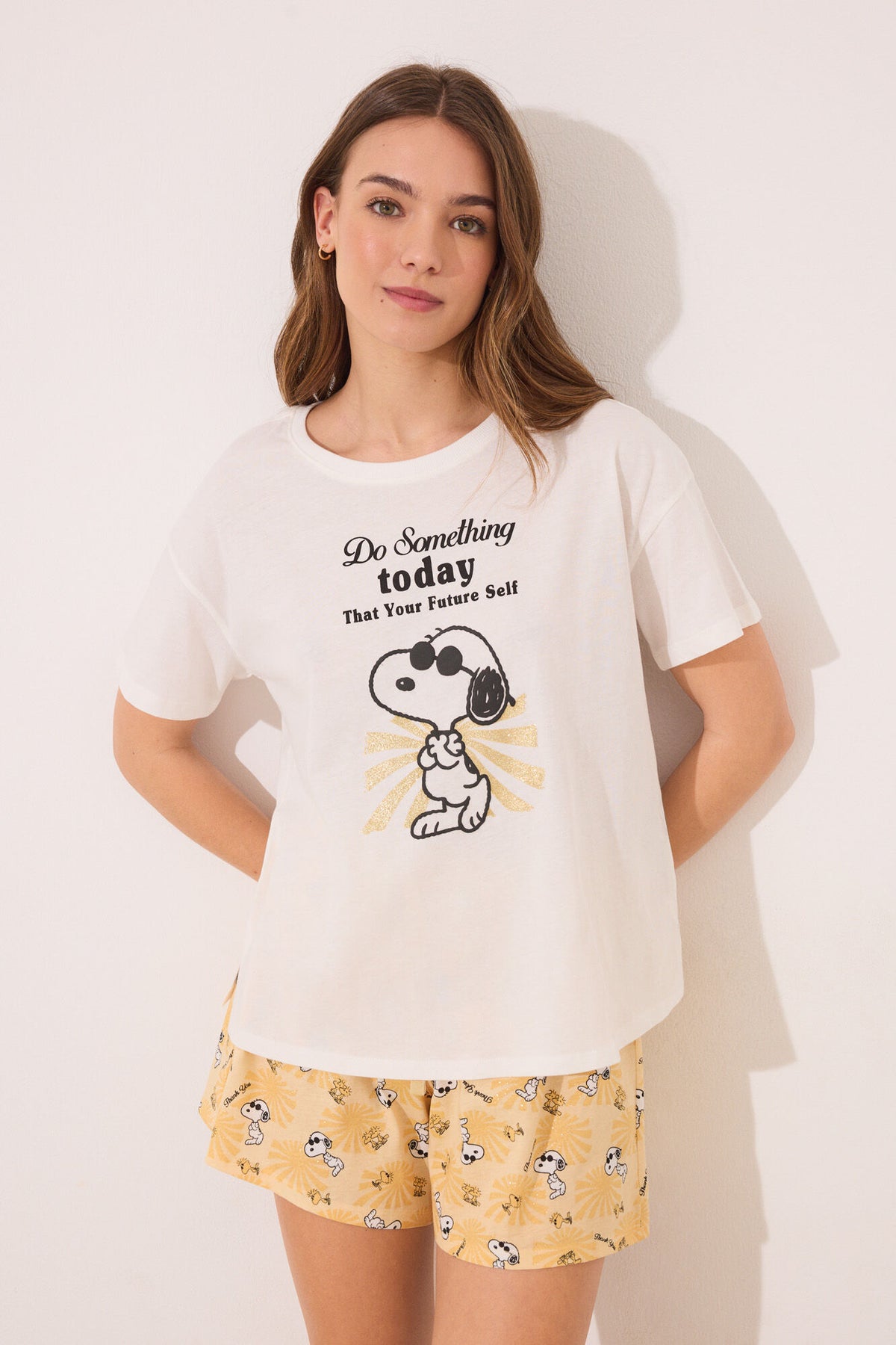 Women Secret Snoopy Cotton Short Pyjamas