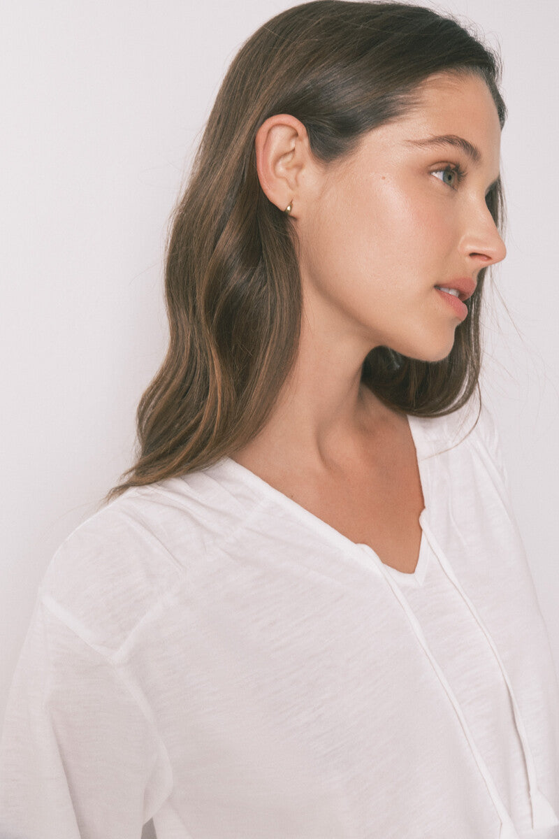 Women Secret long-sleeved cotton t-shirt with gathers