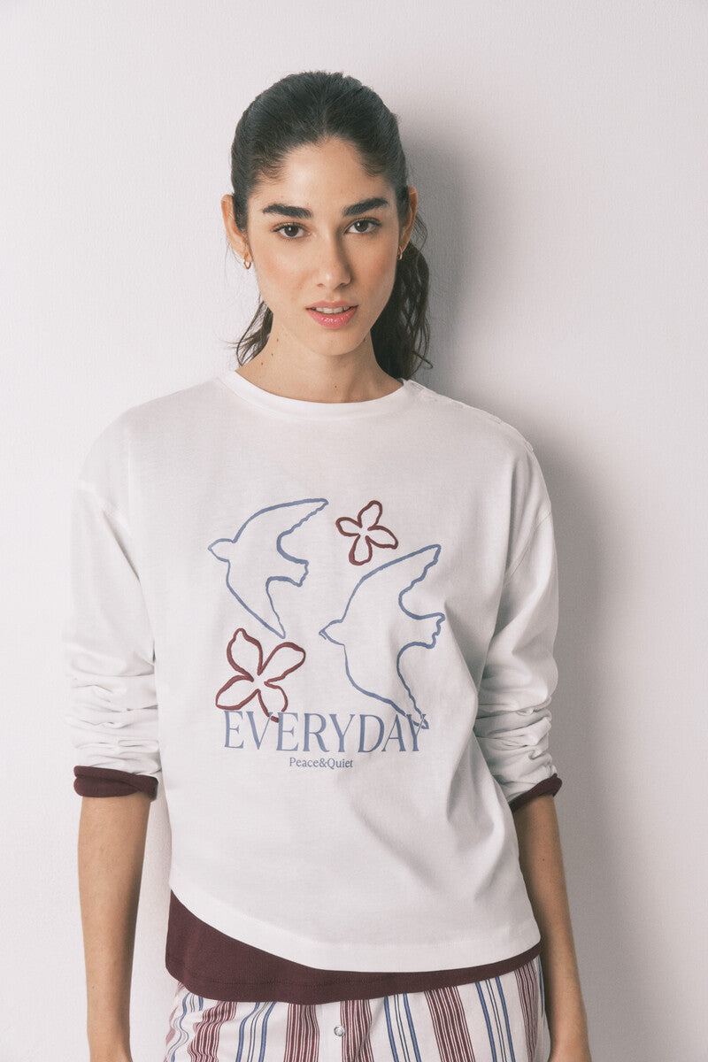 Women Secret 3/4 sleeve t-shirt 100% cotton