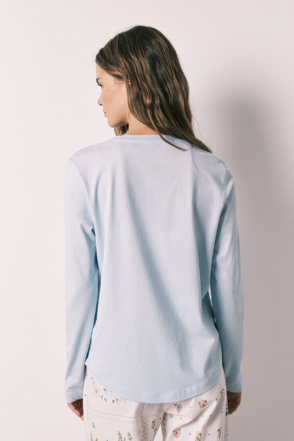 Women Secret Long-sleeved t-shirt, 100% cotton, blue