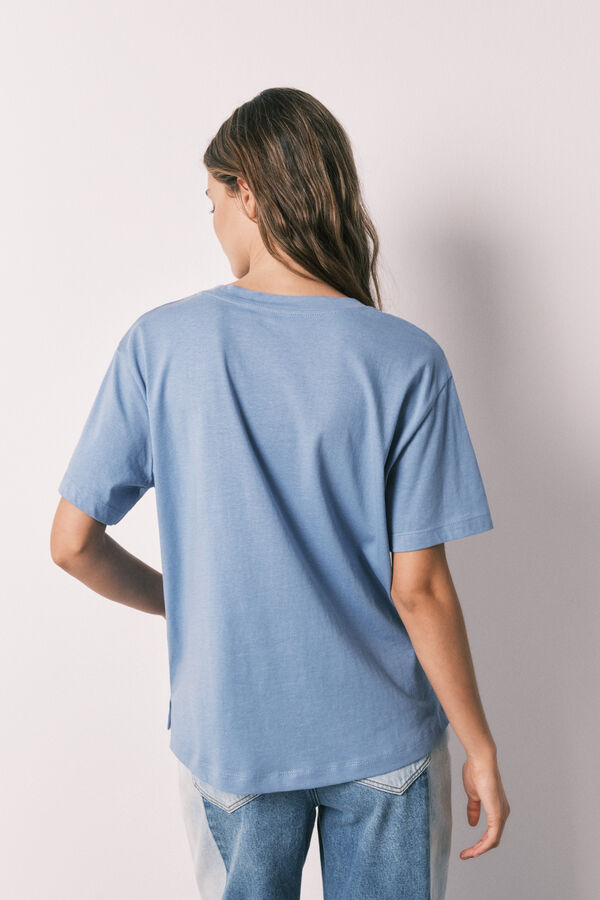 Women Secret Short-sleeved T-shirt, 100% cotton, blue