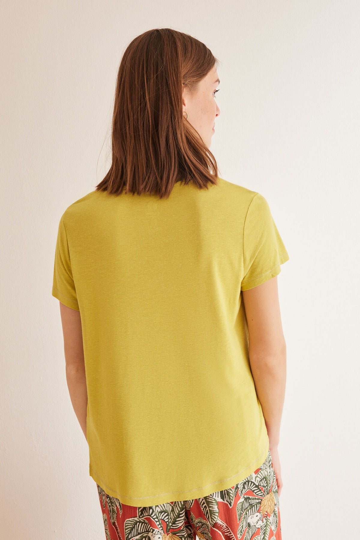 Women Secret Khaki short-sleeved T-shirt