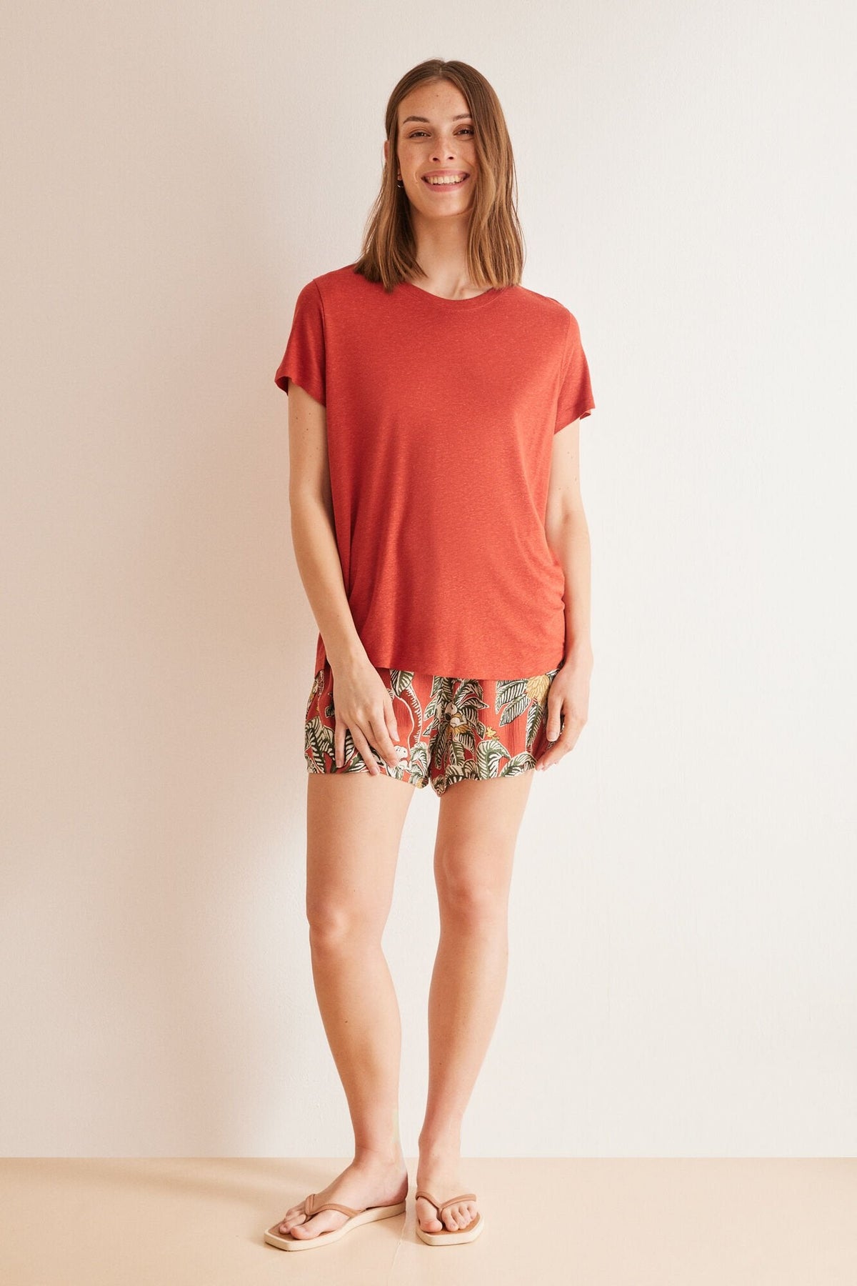 Women Secret Red short-sleeved T-shirt